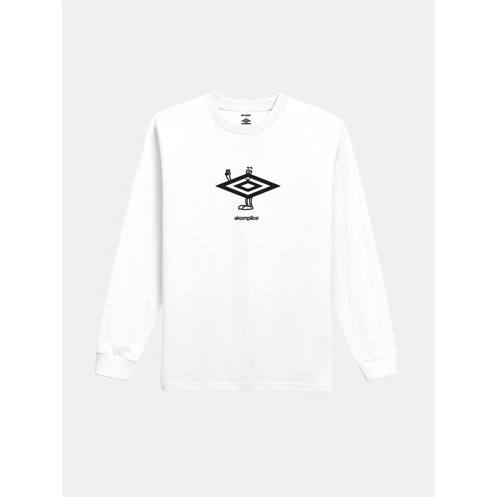 New - White - AK + Umbro - Peaceman LS Tee